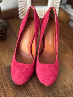 Rebecca Minkoff Vibrant Pink Suede Pointed Pumps